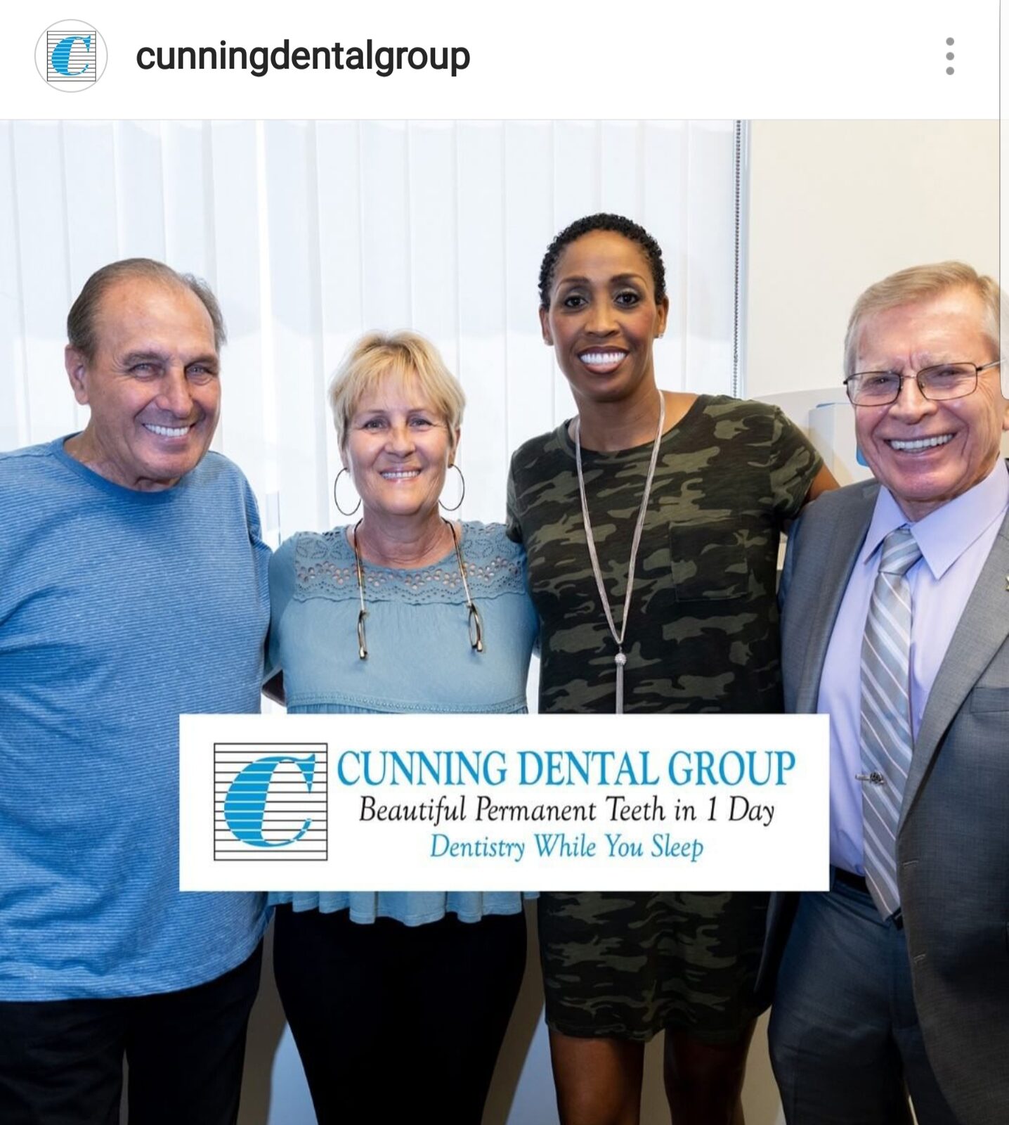 Coach Peters with the Cunning Dental Group team.