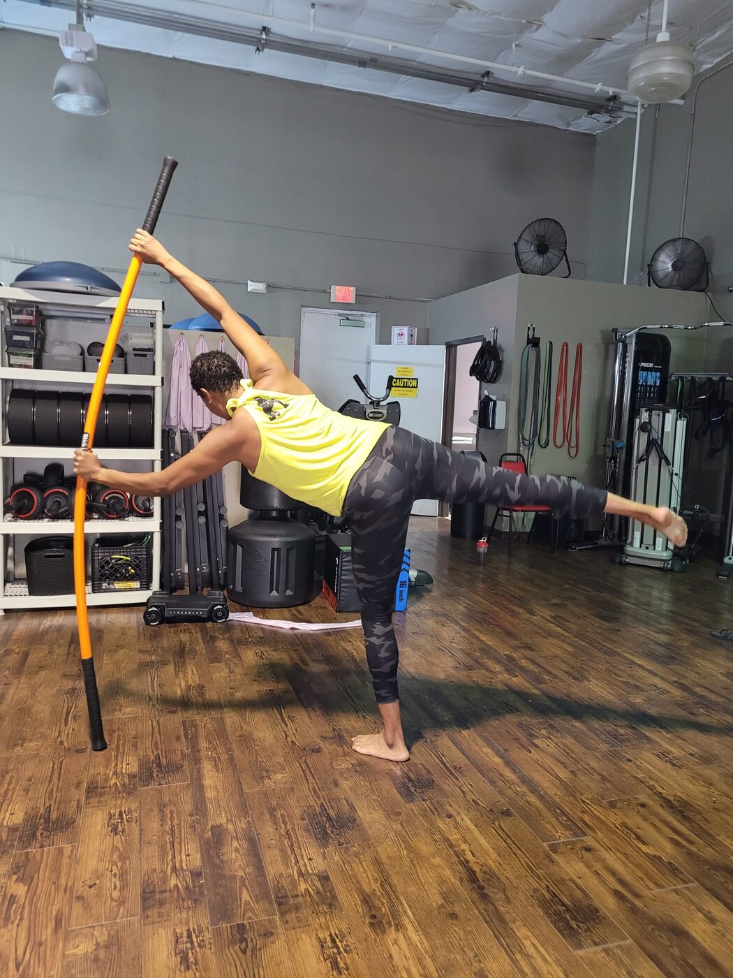 Coach Peters during a strength and conditioning session at MFTC.